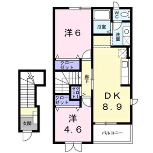 チェリーブロッサムC【2階】の間取り