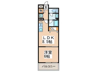 CITY SPIRE桜川I【10階】の間取り