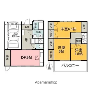 双柳貸テラスハウス【1階】の間取り