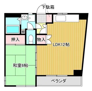 クレール下鴨【4階】の間取り