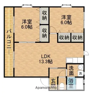 ティエドIIO A【1階】の間取り