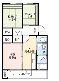 UR小栗栖北【4階】の間取り