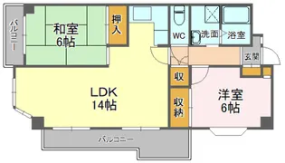 ラヴィアンヌ21【4階】の間取り