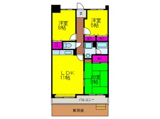 SOUTH LAKE 238【1階】の間取り