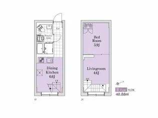 EXAM代々木八幡【2階】の間取り