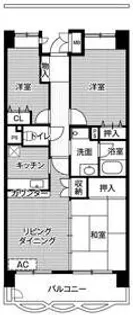 ビレッジハウス潮見タワー1号棟【4階】の間取り