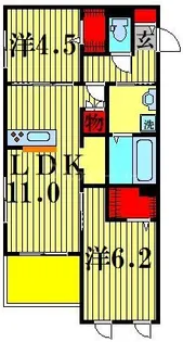 RARAMERIA【1階】の間取り