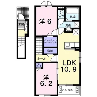 アヴニール ラディユ III【2階】の間取り