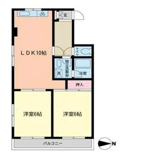 ランドフォレスト綾瀬【4階】の間取り