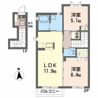 エクセルコートK【2階】の間取り
