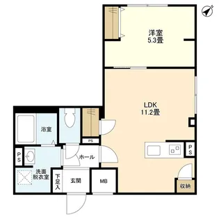 ウェルスクエアイズム巣鴨【5階】の間取り