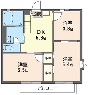 サンハイム・中野【2階】の間取り