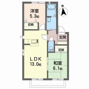 クレール林崎 B棟【2階】の間取り