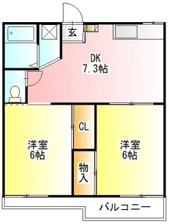 桜台コーポB【2階】の間取り