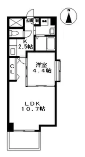 ベル・プラウド名駅【4階】の間取り