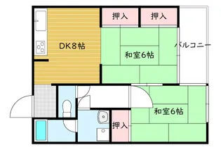 ミスエルマール中央【7階】の間取り