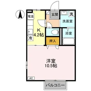 ドエルスカーラー【1階】の間取り