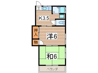 平野ハイム【1階】の間取り