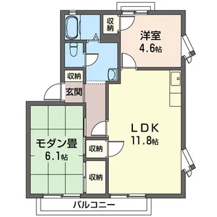 フレグランスニューマツド【2階】の間取り