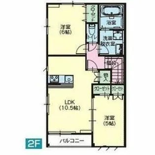ウィンディタウン貝島II【2階】の間取り