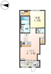 西宮市山口町下山口 アパート【1階】の間取り