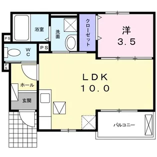 エリーゼA【1階】の間取り