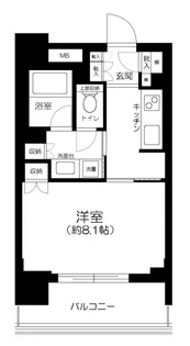 サンクタス浅草レジデンス【10階】の間取り