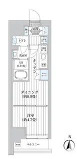 ライオンズフォーシア清澄白河【4階】の間取り