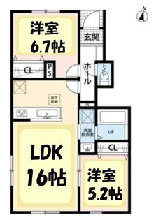 リーブルファインピアラシティ泉【1階】の間取り