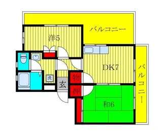 第1スカイマンション本木【4階】の間取り