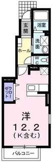 ハピネスプラージュ【1階】の間取り