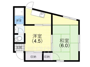 甲子園四番町貸家【1階】の間取り