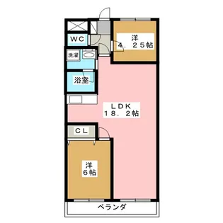 シャンポール新城【1階】の間取り