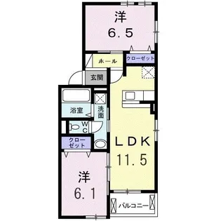 リコ ブレッザ I【2階】の間取り