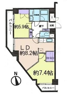 グリーンパーク北千住3 1番館【14階】の間取り