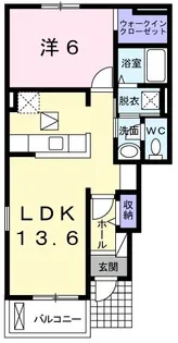 アンソレイエIII【1階】の間取り