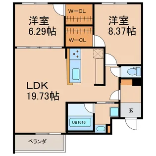 Belvedere【3階】の間取り