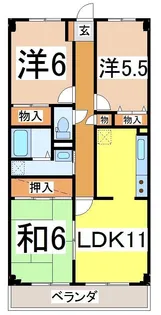 ベルハイム木の宮【1階】の間取り