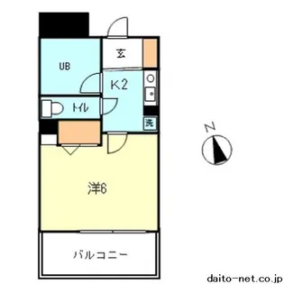 マイシティ・ビックバード【8階】の間取り