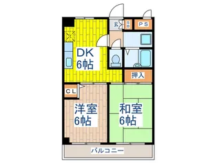 ハイライフ鈴啓【2階】の間取り