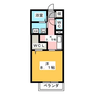 ボヌール【1階】の間取り