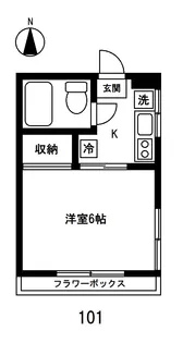 サンヨーハイツ【1階】の間取り