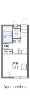 レオパレスプレンティ浜寺【2階】の間取り