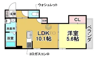 グランド・セゾンA【3階】の間取り
