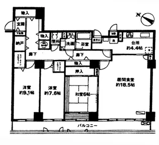 スカイシティ南砂【27階】の間取り