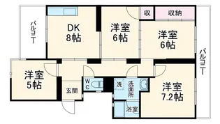 ロイヤルハイツ【3階】の間取り