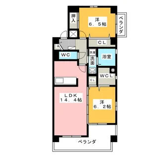 テル大西【4階】の間取り