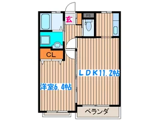 ハイルザ-ム向山【2階】の間取り