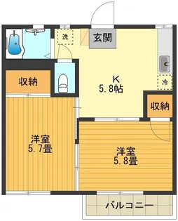 コーポ三起【2階】の間取り