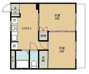 リーベンス東仙台【2階】の間取り
